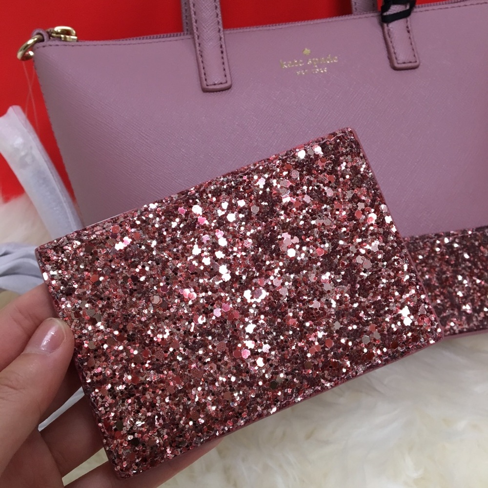 🆕Kate Spade Greta Court glitter dipped bag bundle - Picture 5 of 7